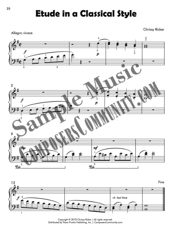 Etude in a Classical Style Sample Page