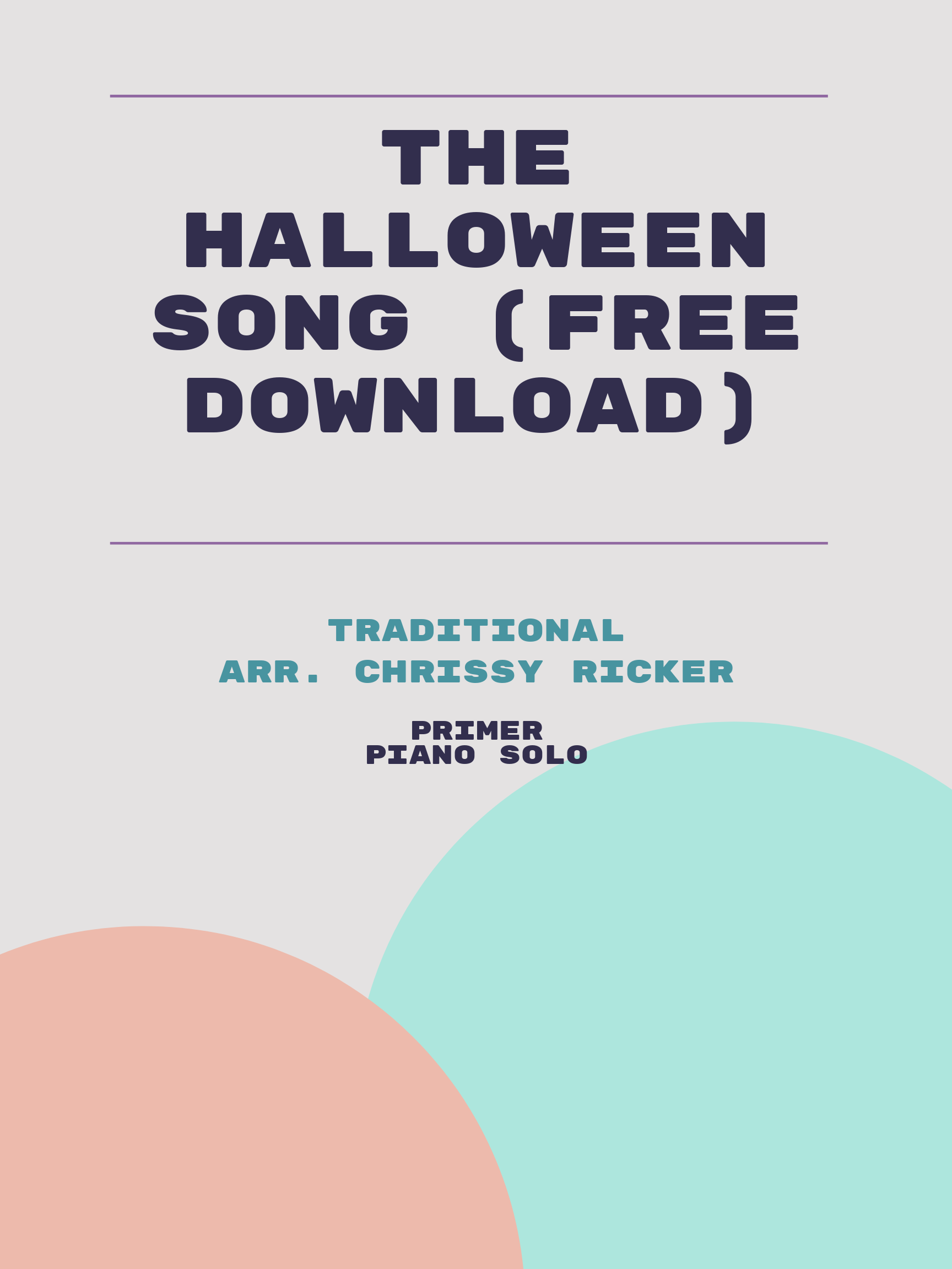 The Halloween Song (free download) by Traditional