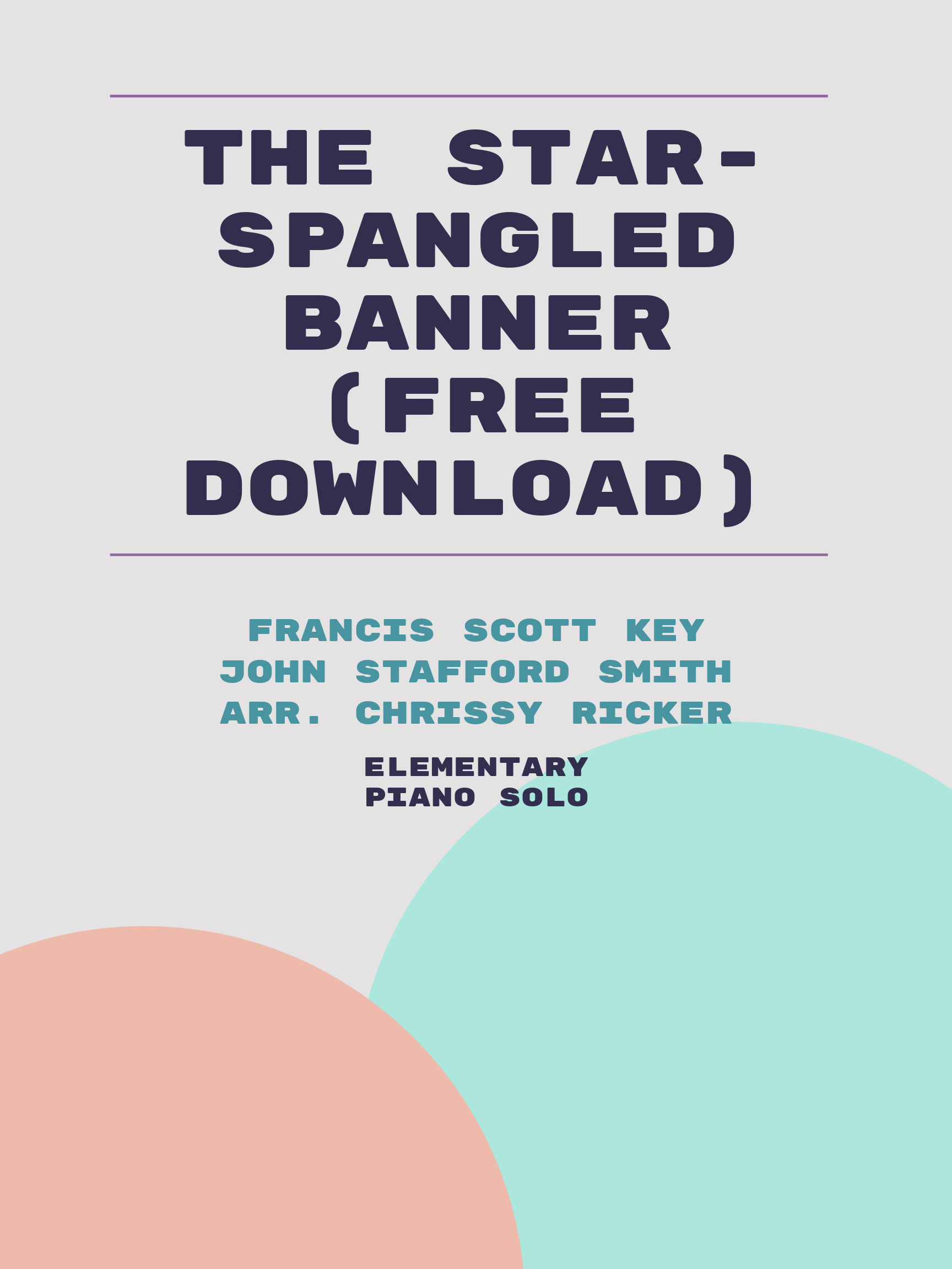 The Star-Spangled Banner (free download) Sample Page
