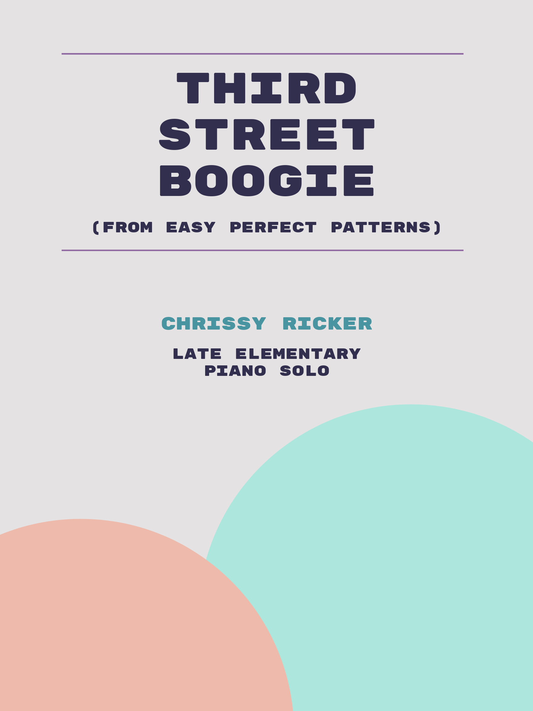 Third Street Boogie Sample Page