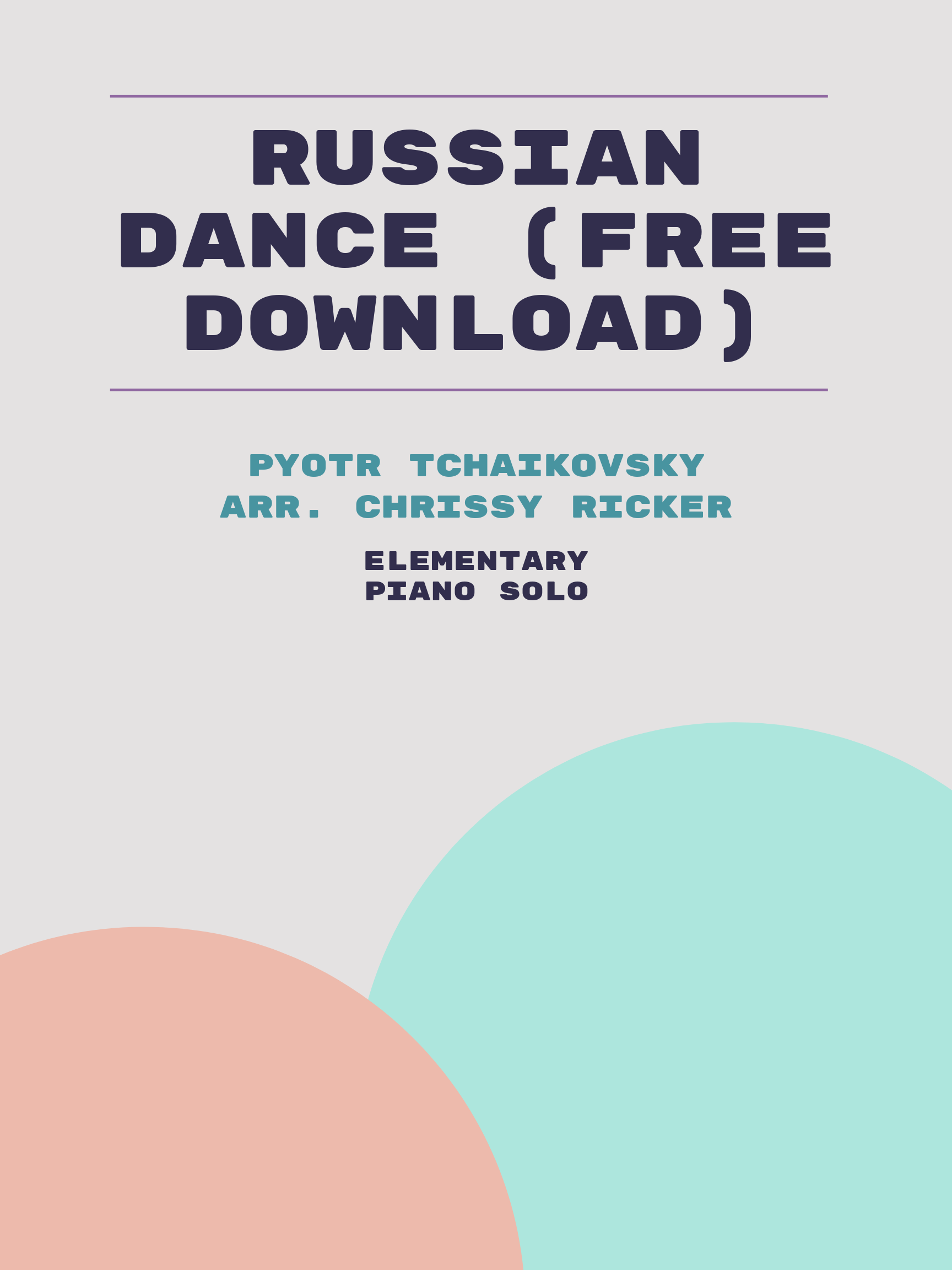 Russian Dance (free download) by Pyotr Tchaikovsky