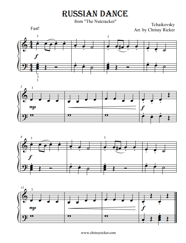 Russian Dance (free download) Sample Page