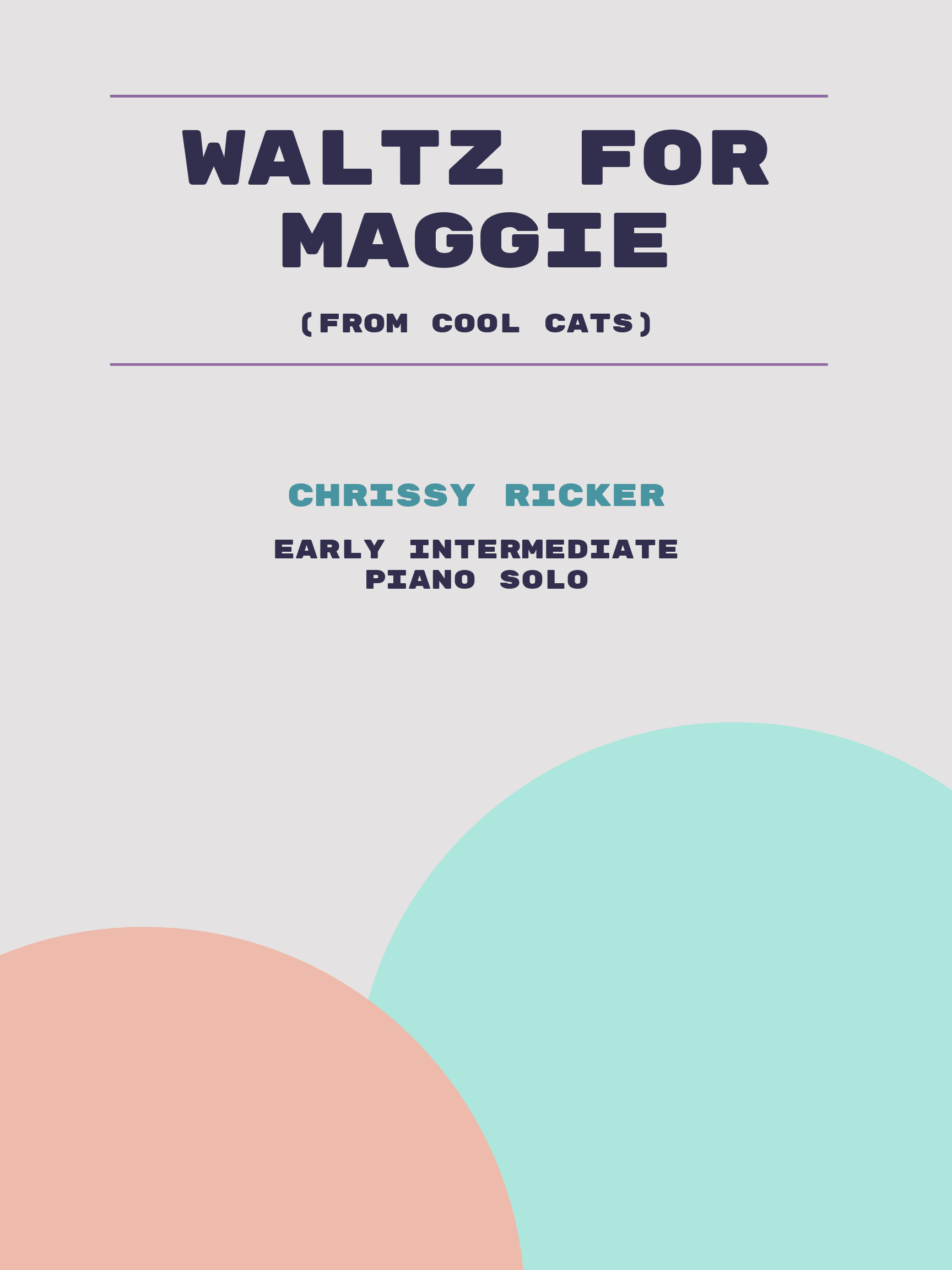 Waltz for Maggie Sample Page