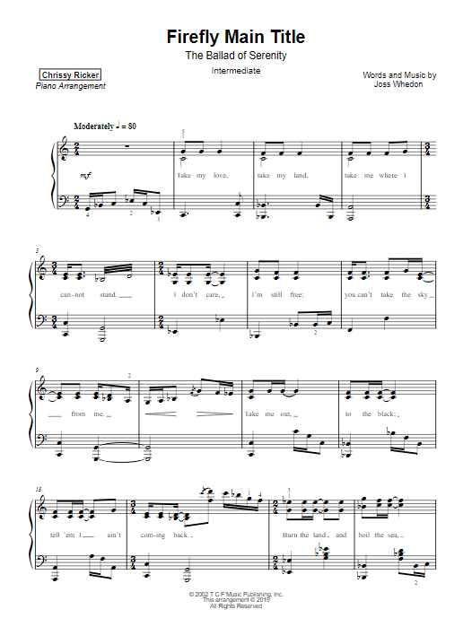 Firefly Theme Song Sample Page
