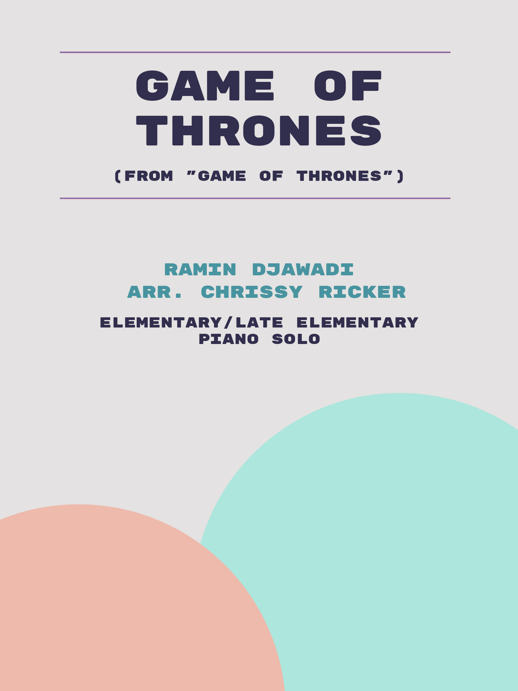Game of Thrones by Ramin Djawadi