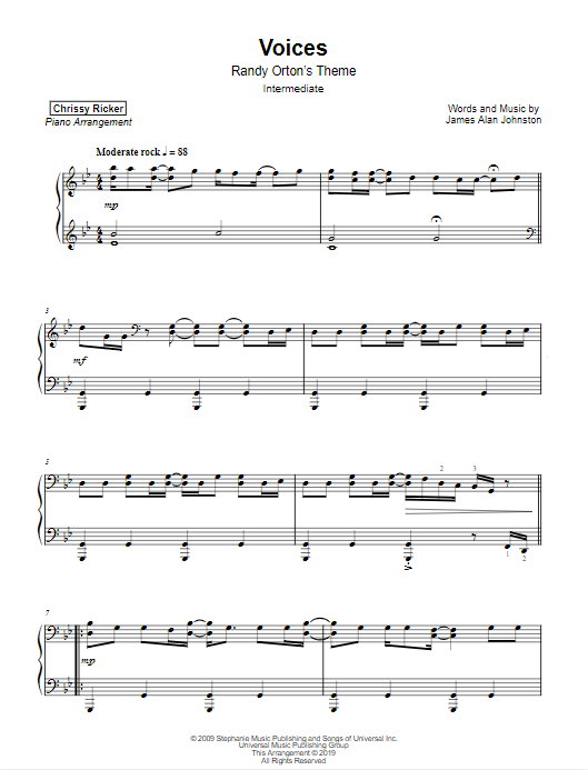 Voices (Randy Orton's Theme) Sample Page