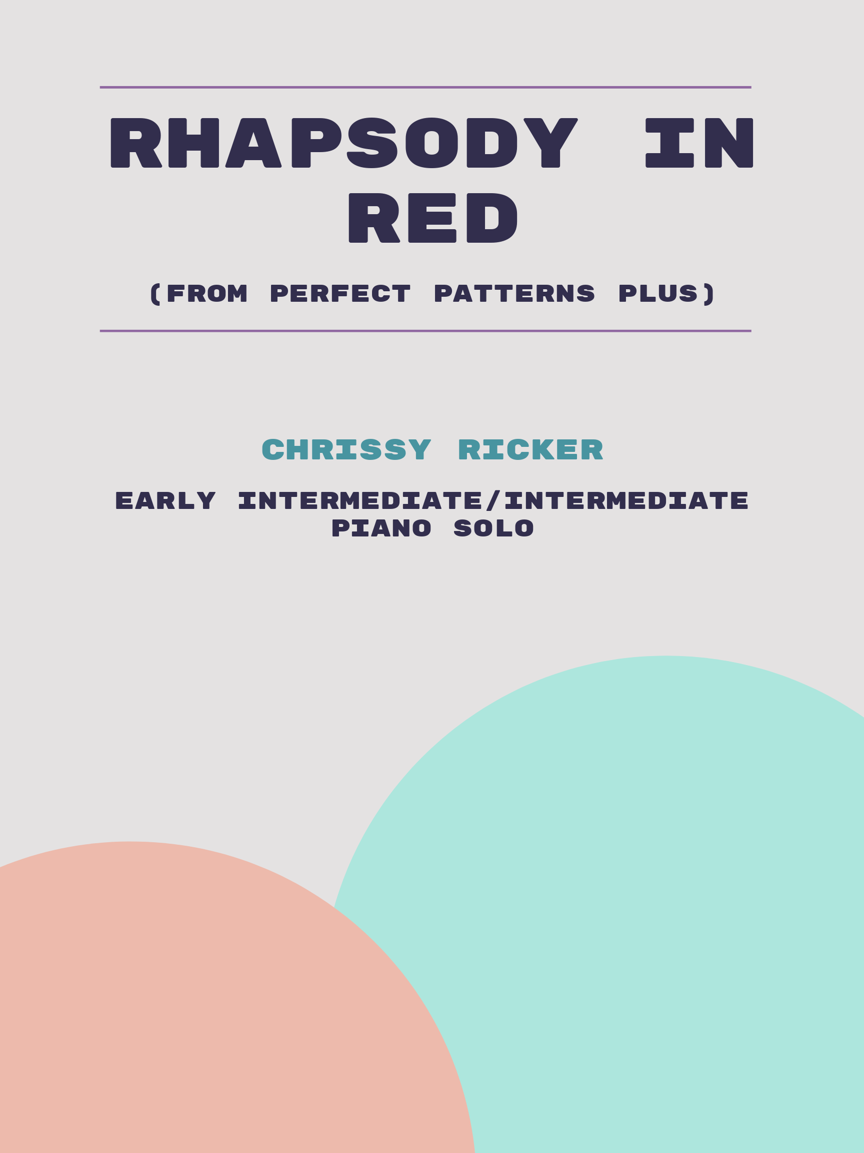 Rhapsody in Red Sample Page