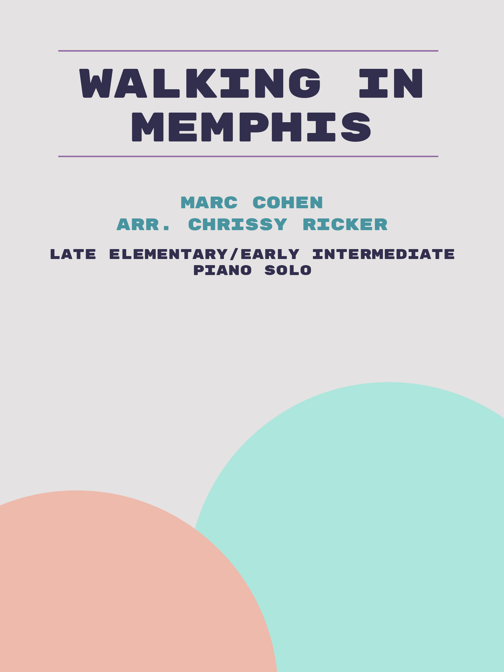 Walking in Memphis by Marc Cohen