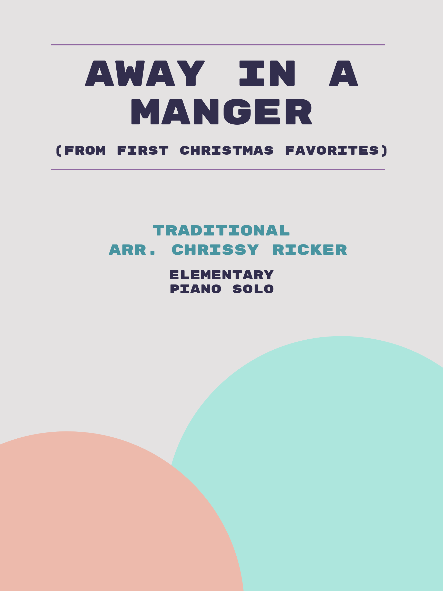 Away in a Manger Sample Page