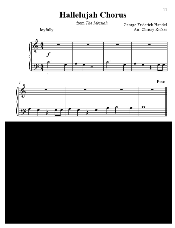 Hallelujah Chorus Sample Page