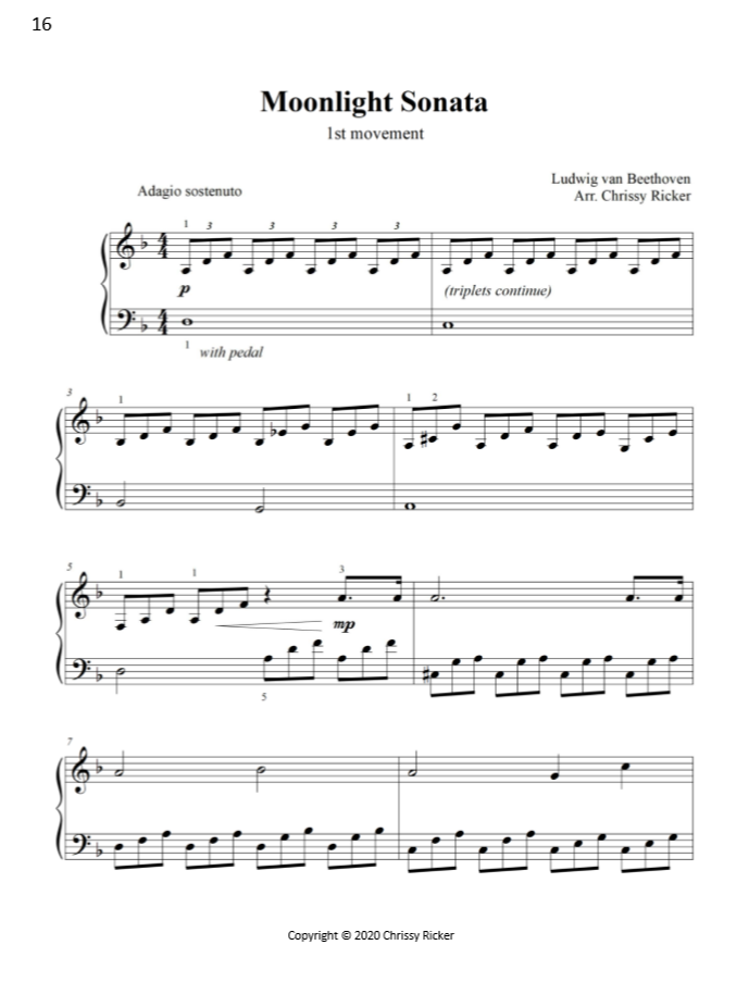 Moonlight Sonata Sample Page