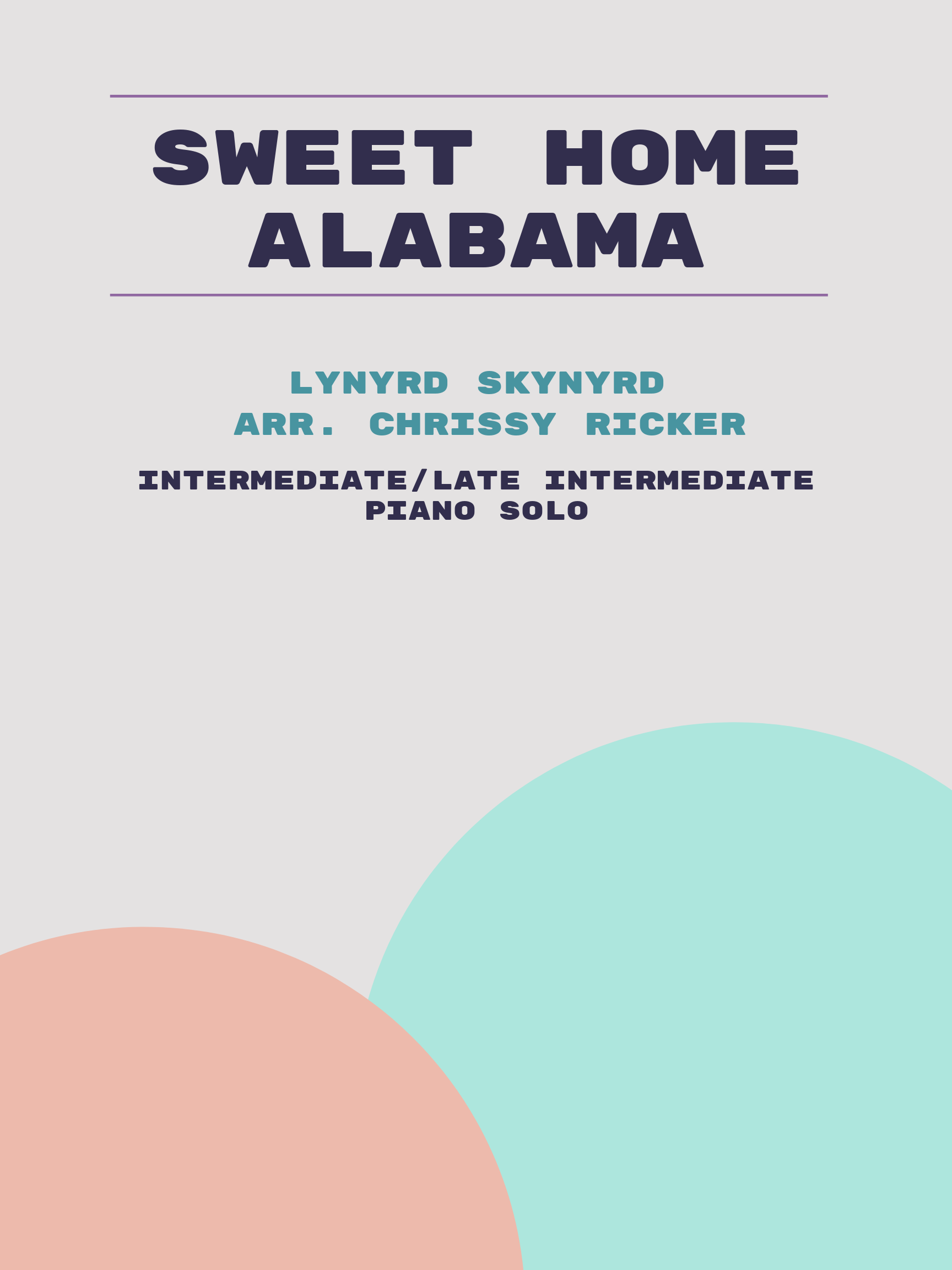 Sweet Home Alabama Sample Page