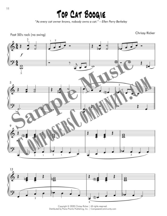Top Cat Boogie Sample Page