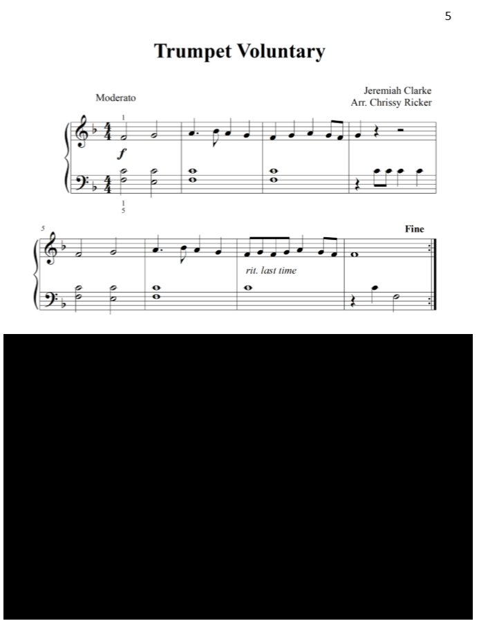 Trumpet Voluntary Sample Page