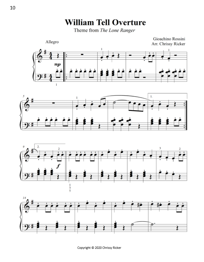 William Tell Overture Sample Page