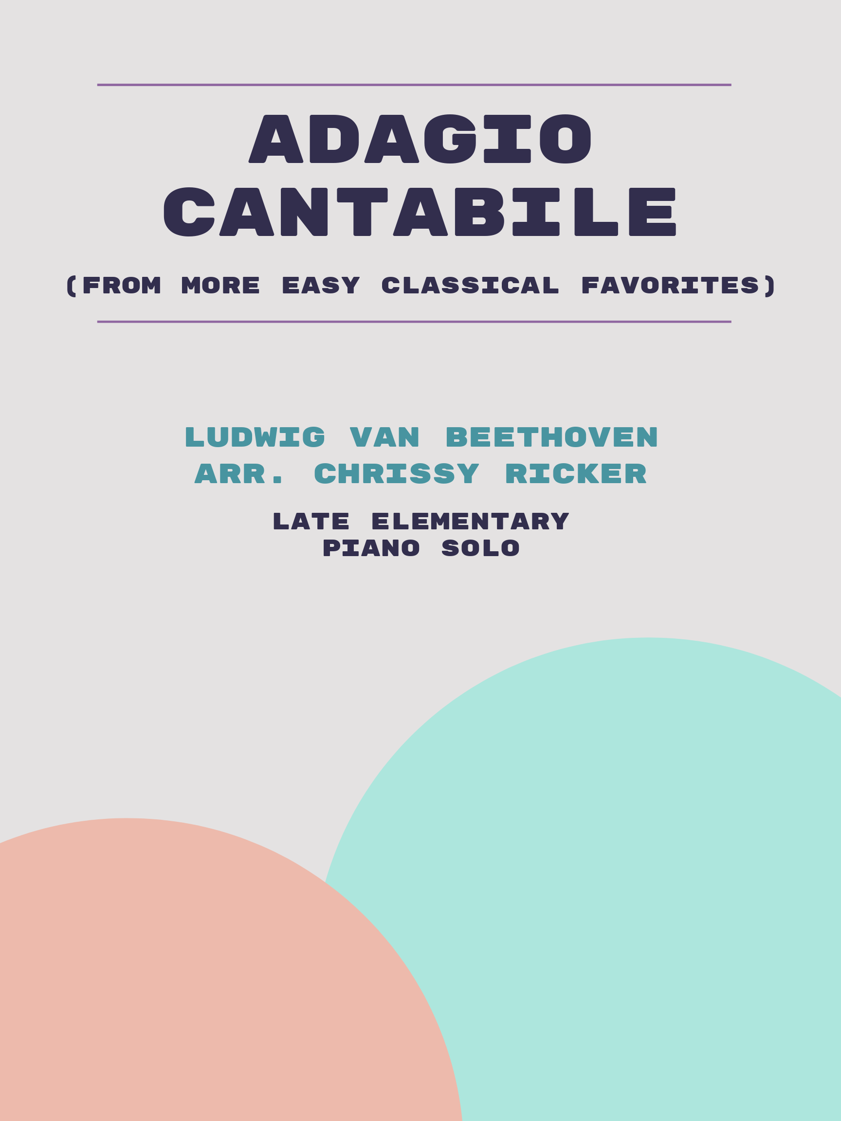 Adagio Cantabile by Ludwig van Beethoven