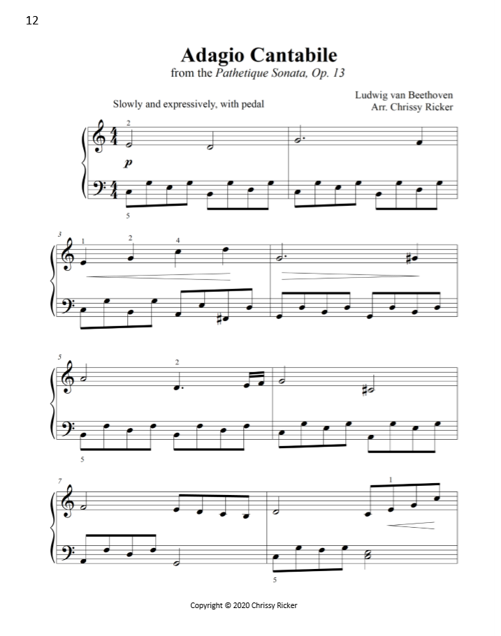 Adagio Cantabile Sample Page