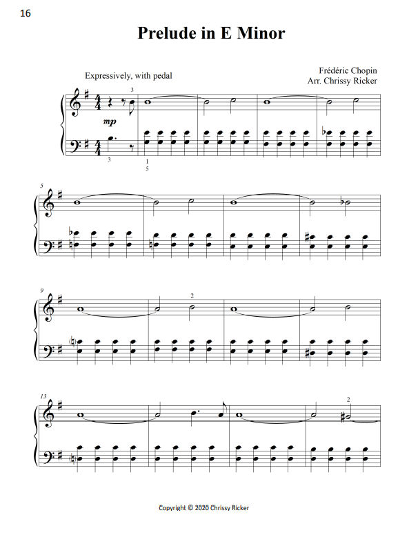 Prelude in E Minor Sample Page