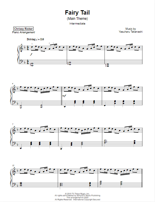 Fairy Tail (Main Theme) Sample Page