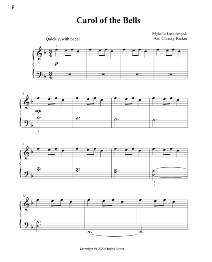 Carol of the Bells Sample Page