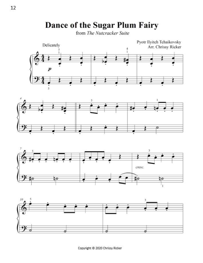 Dance of the Sugar Plum Fairy Sample Page