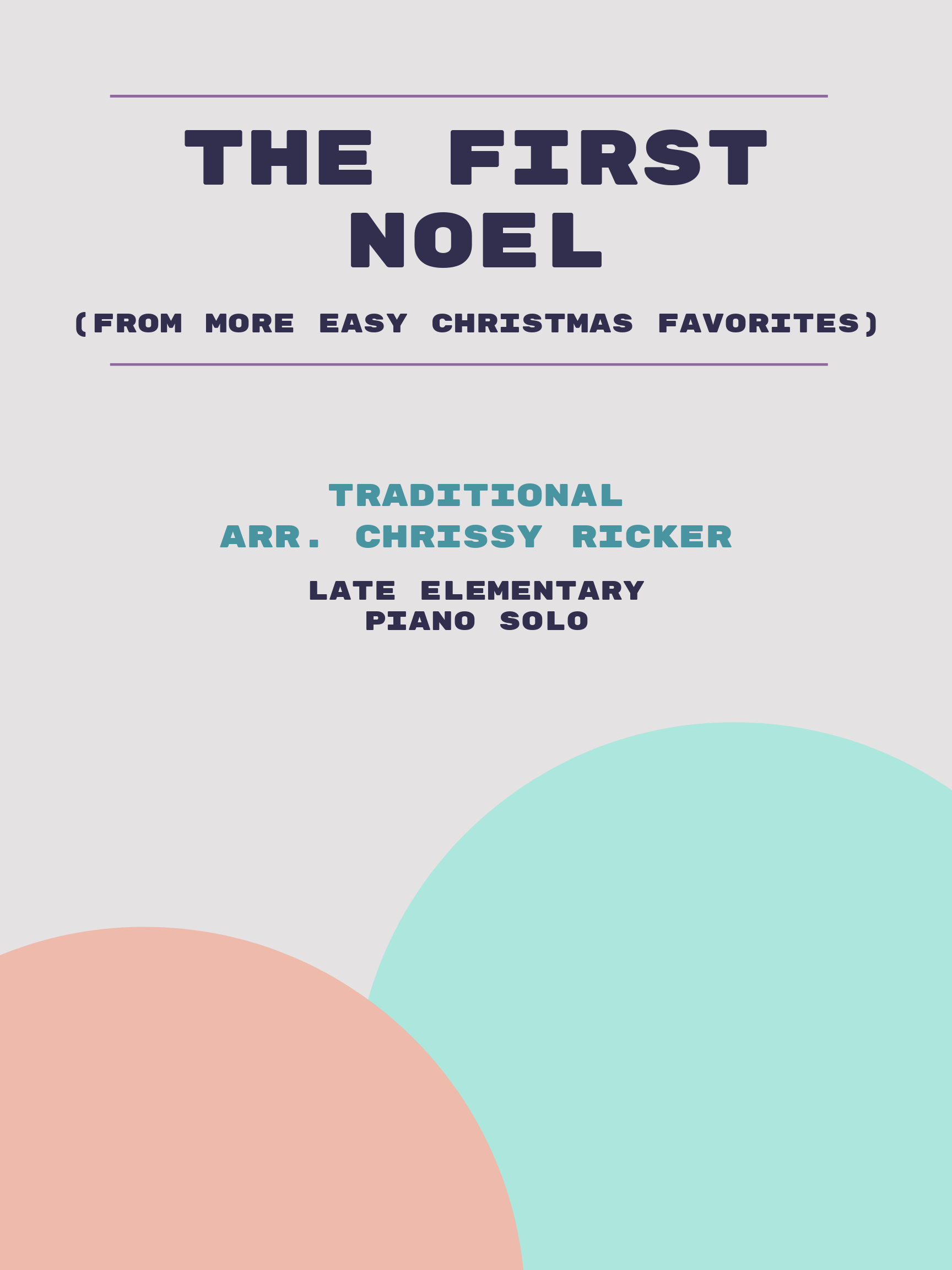 The First Noel Sample Page