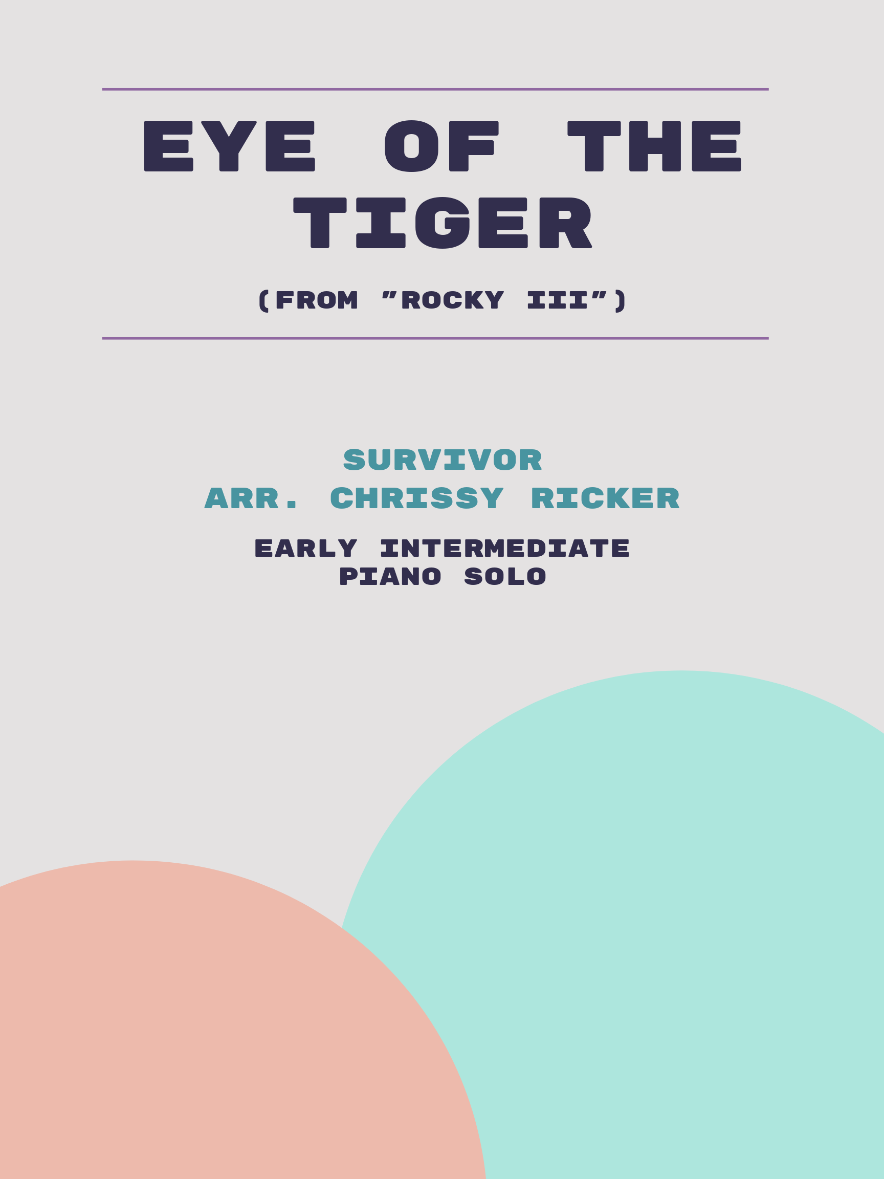 Eye of the Tiger Sample Page