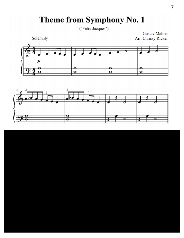 Theme from Symphony No. 1 Sample Page