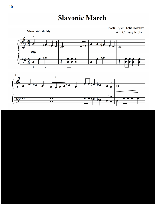 Slavonic March Sample Page