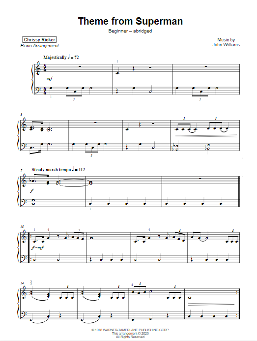 Theme from Superman Sample Page