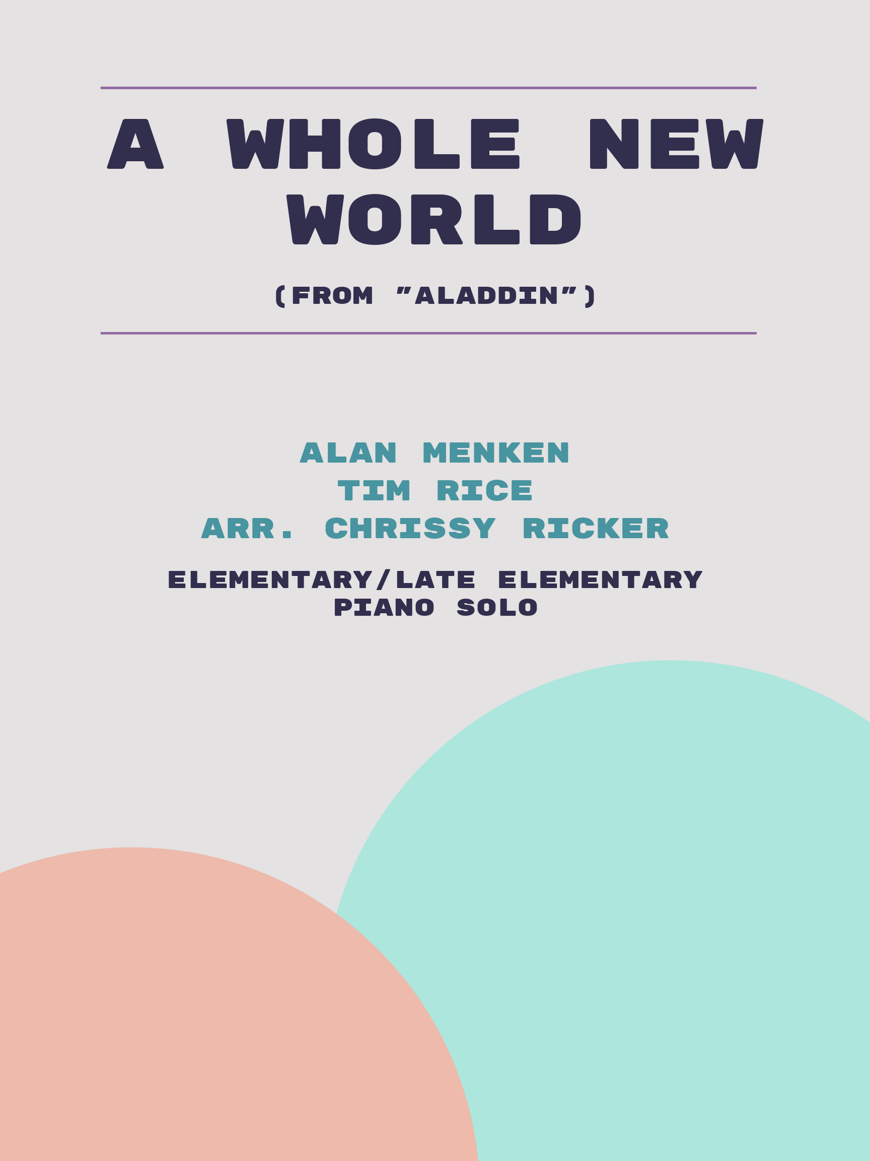 A Whole New World by Alan Menken, Tim Rice