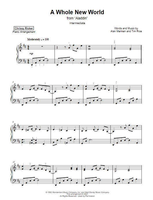 A Whole New World Sample Page