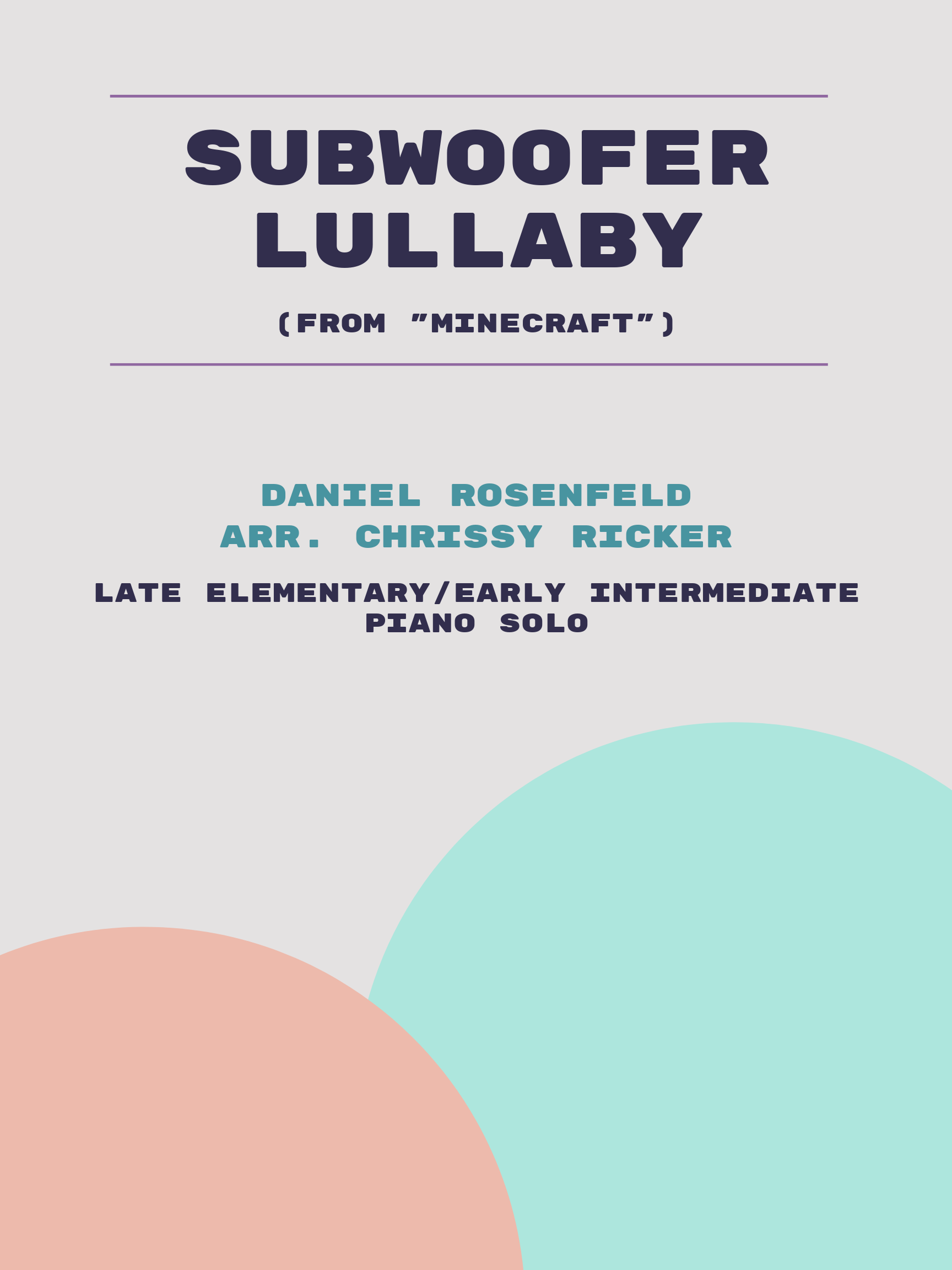 Subwoofer Lullaby by Daniel Rosenfeld