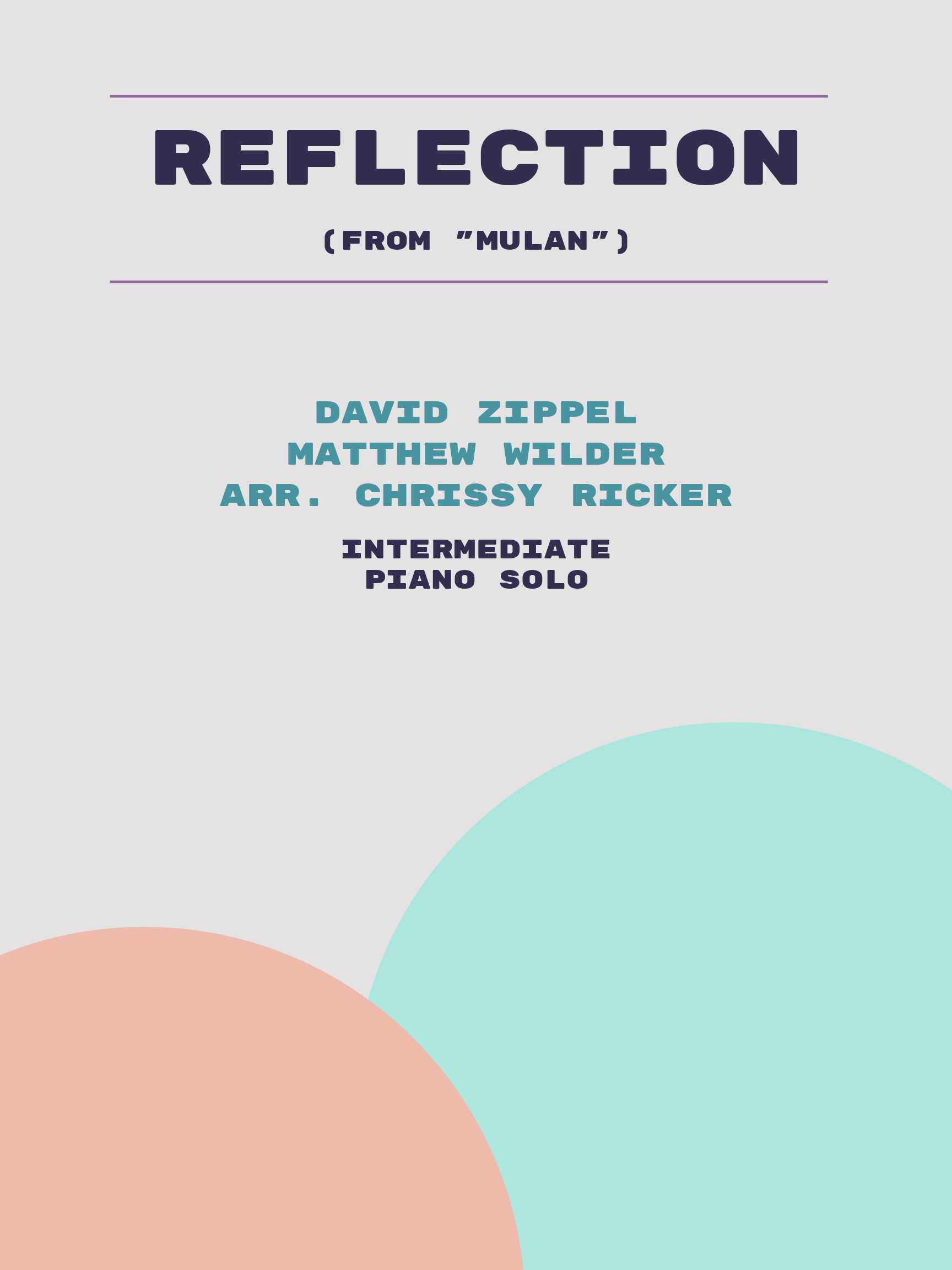 Reflection by David Zippel, Matthew Wilder