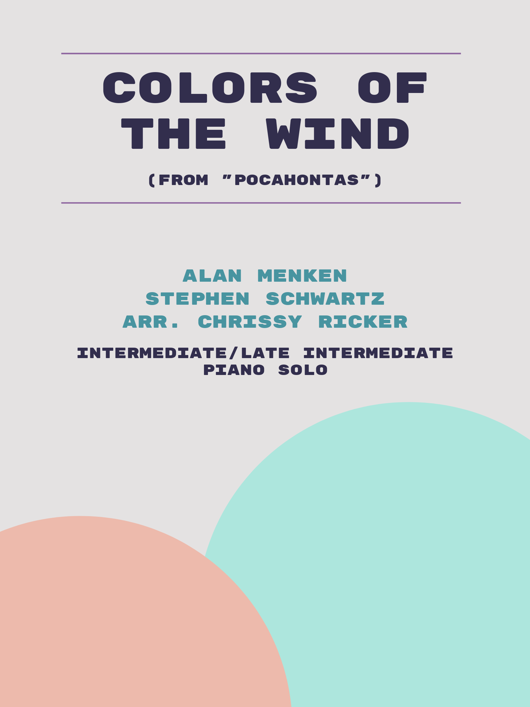 Colors of the Wind by Alan Menken, Stephen Schwartz