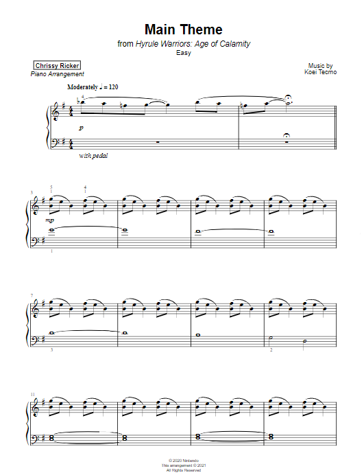 Hyrule Warriors: Age of Calamity Main Theme Sample Page