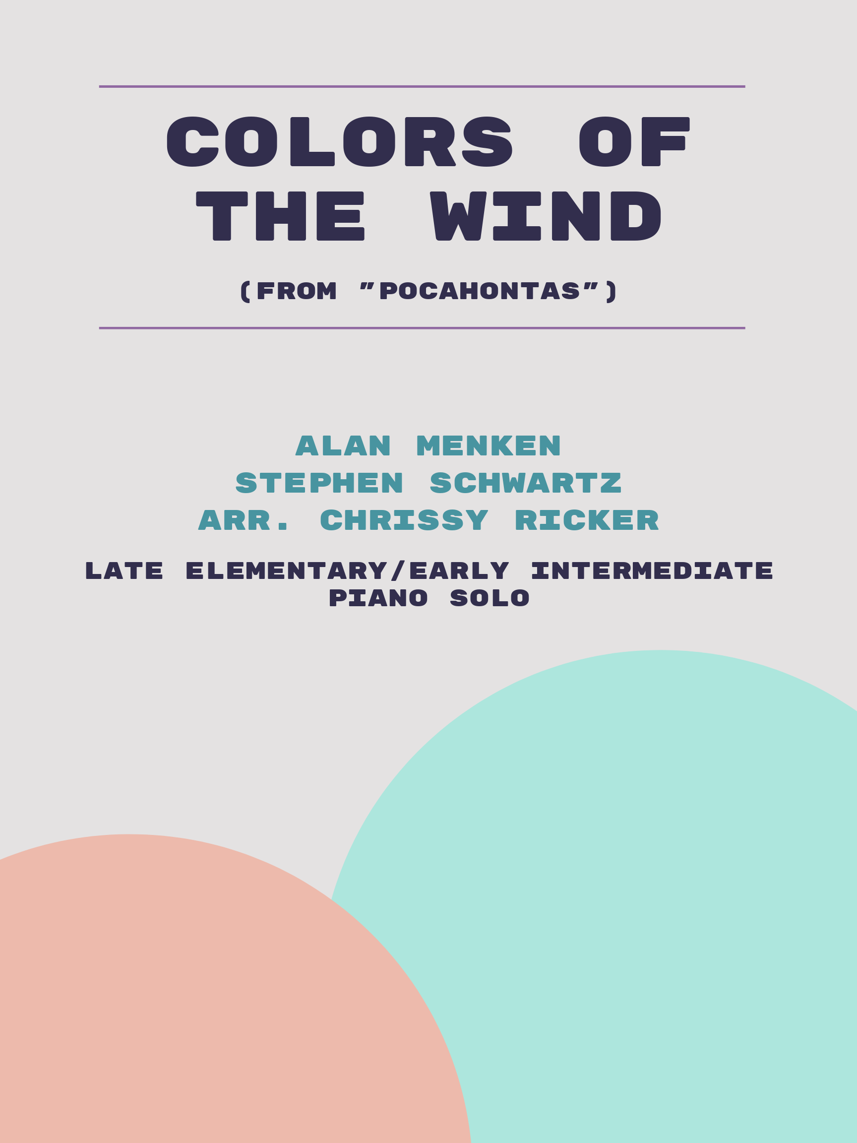 Colors of the Wind by Alan Menken, Stephen Schwartz