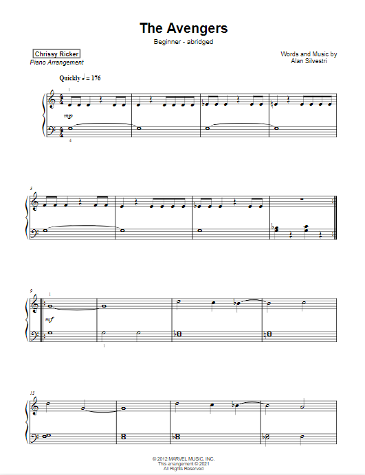The Avengers (Main Theme) Sample Page