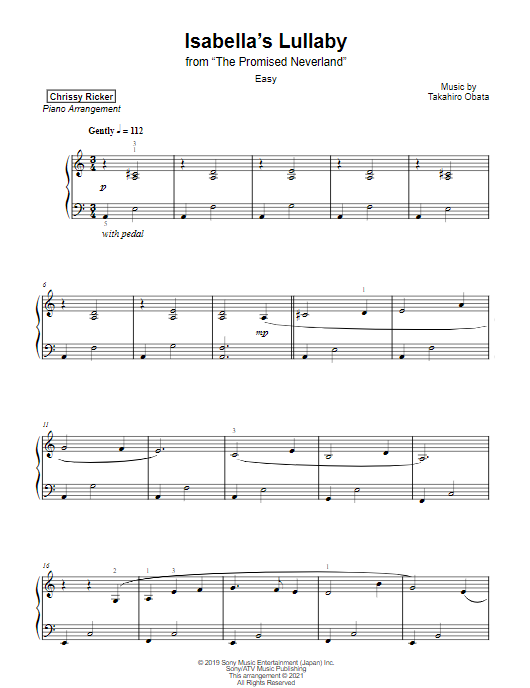 Isabella's Lullaby Sample Page