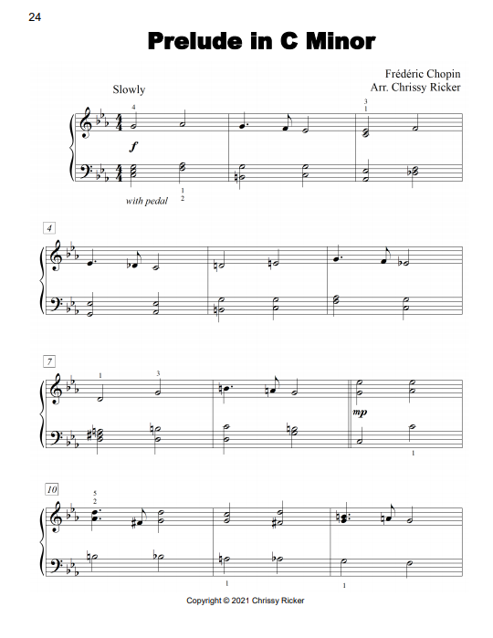 Prelude in C Minor Sample Page