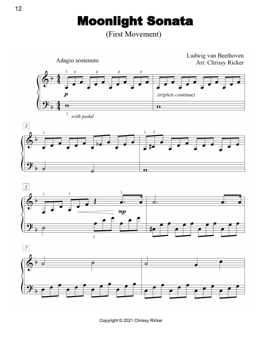 Moonlight Sonata Sample Page