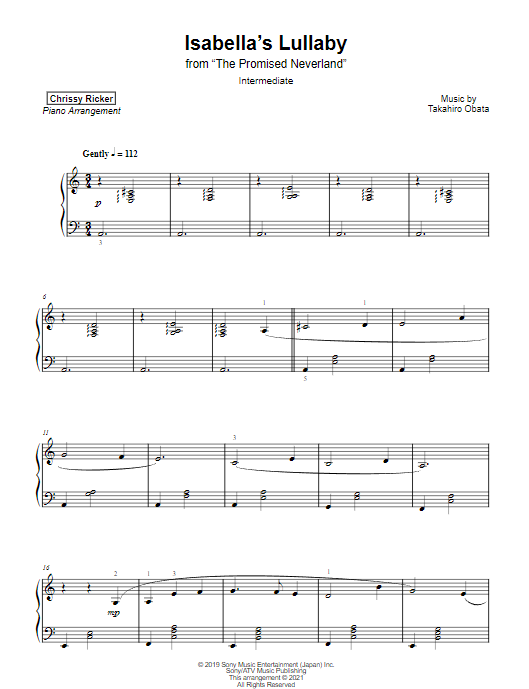 Isabella's Lullaby Sample Page