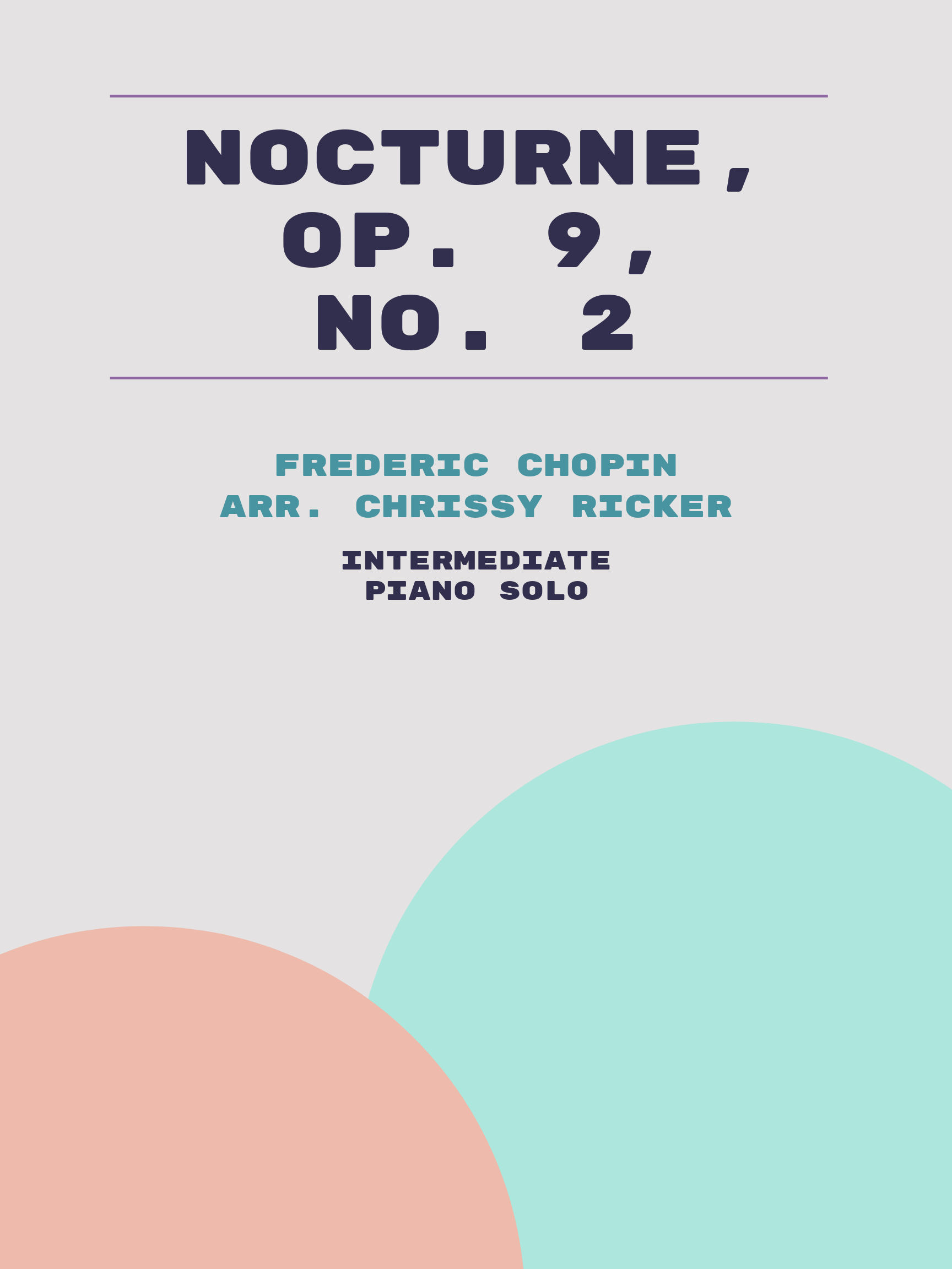 Nocturne, Op. 9, No. 2 Sample Page