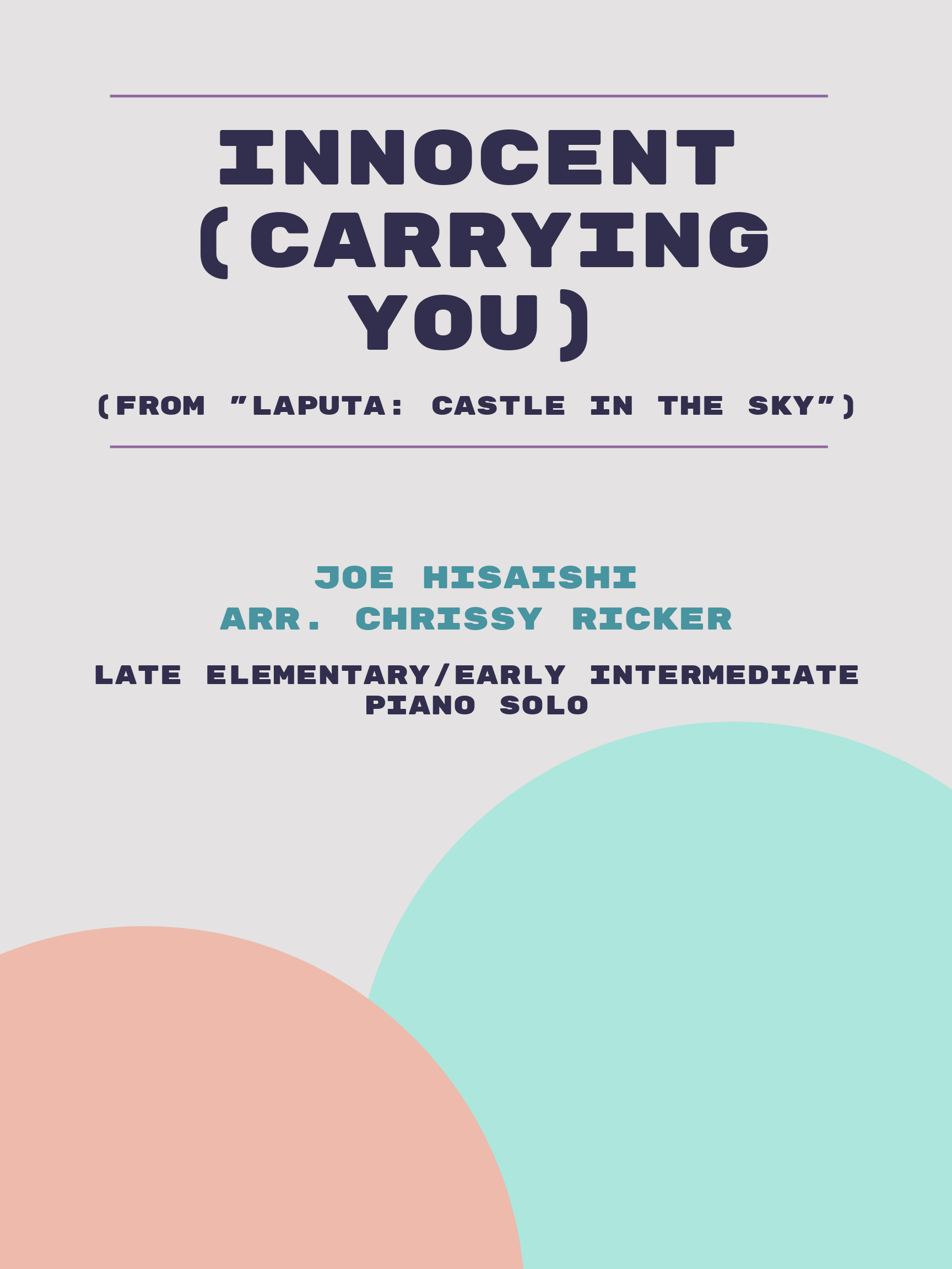Innocent (Carrying You) by Joe Hisaishi