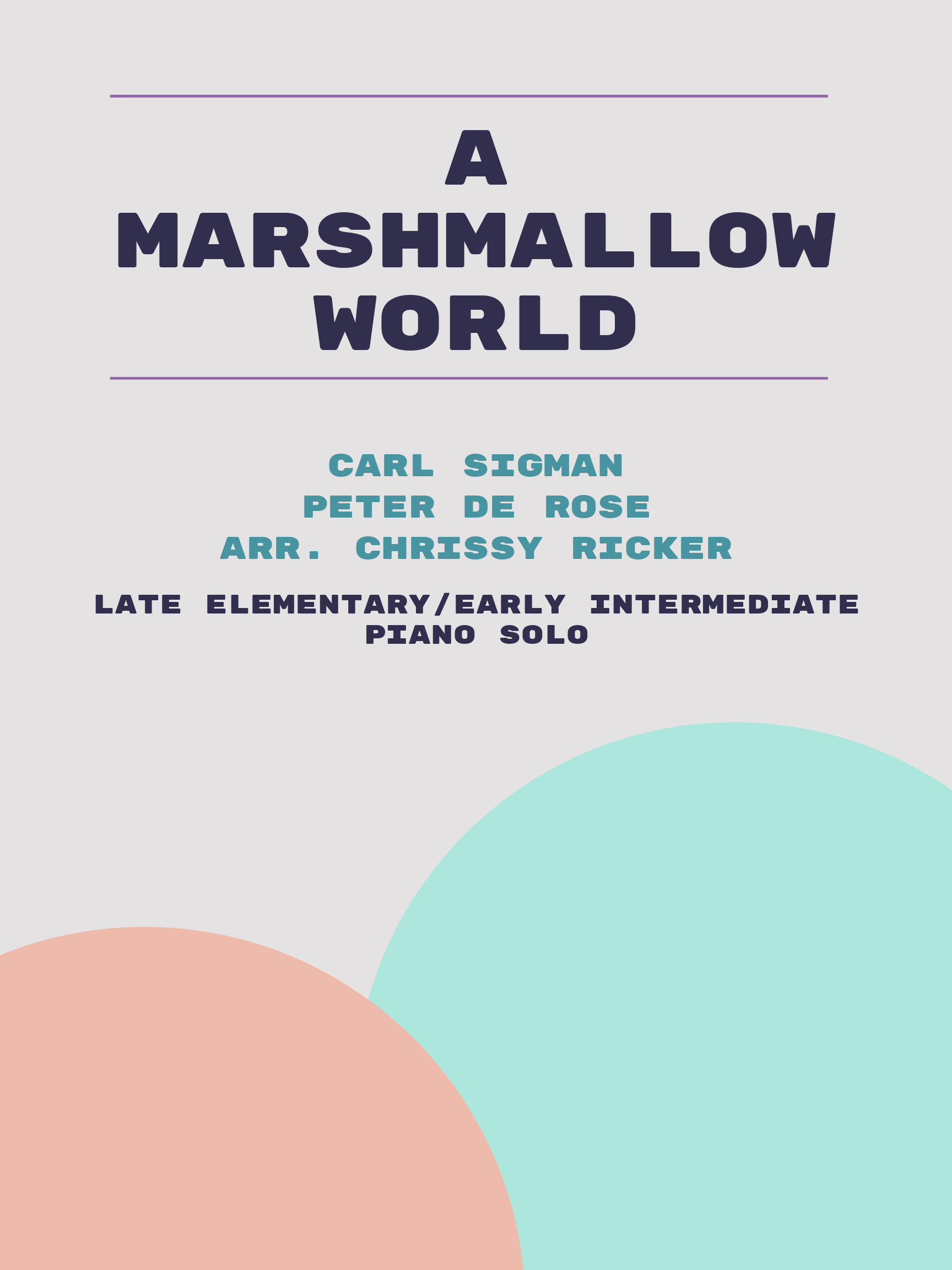 A Marshmallow World Sample Page