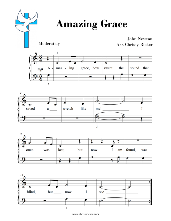 Amazing Grace (free download) Sample Page