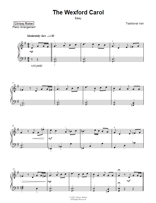The Wexford Carol Sample Page