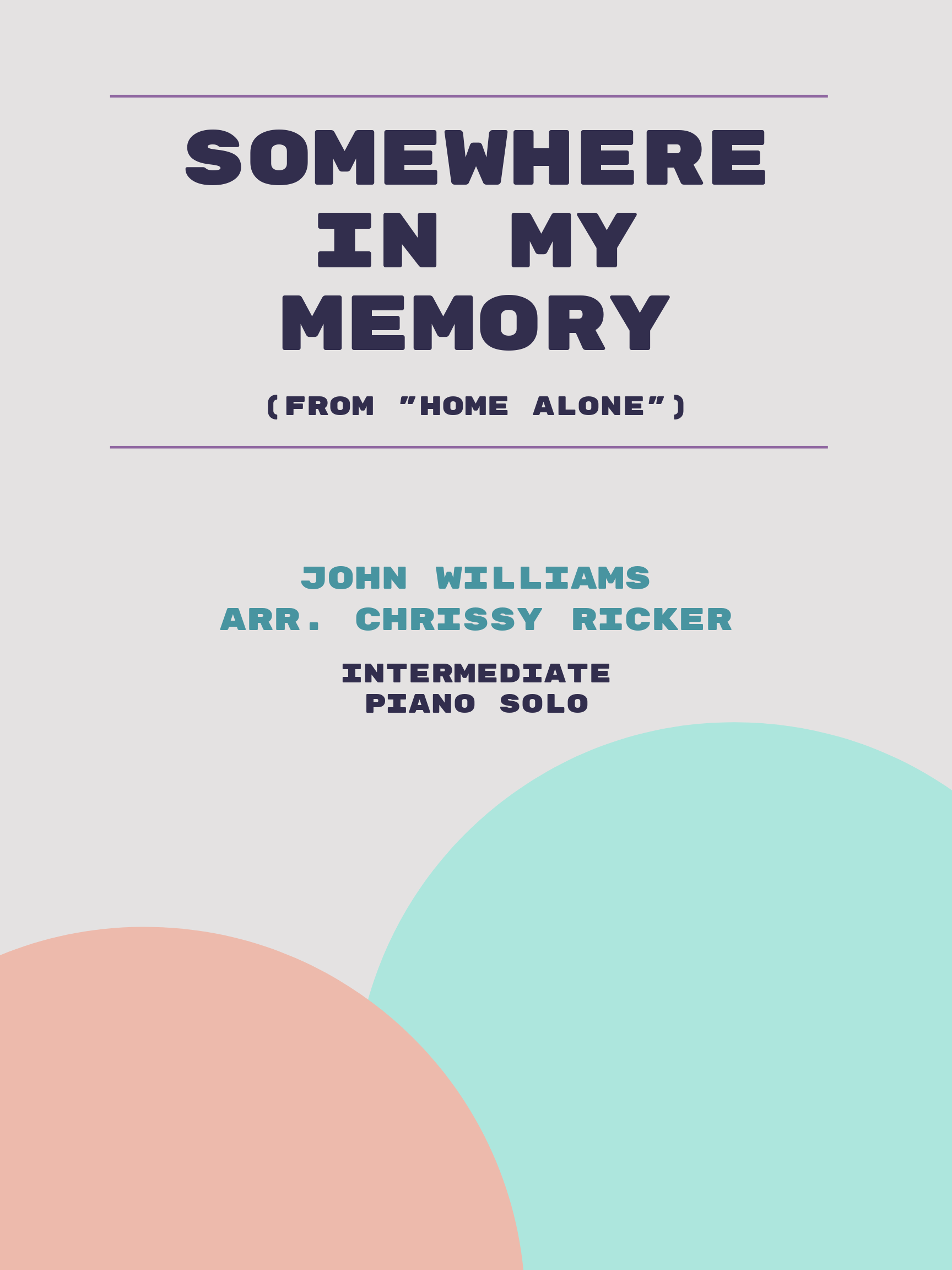 Somewhere in My Memory Sample Page