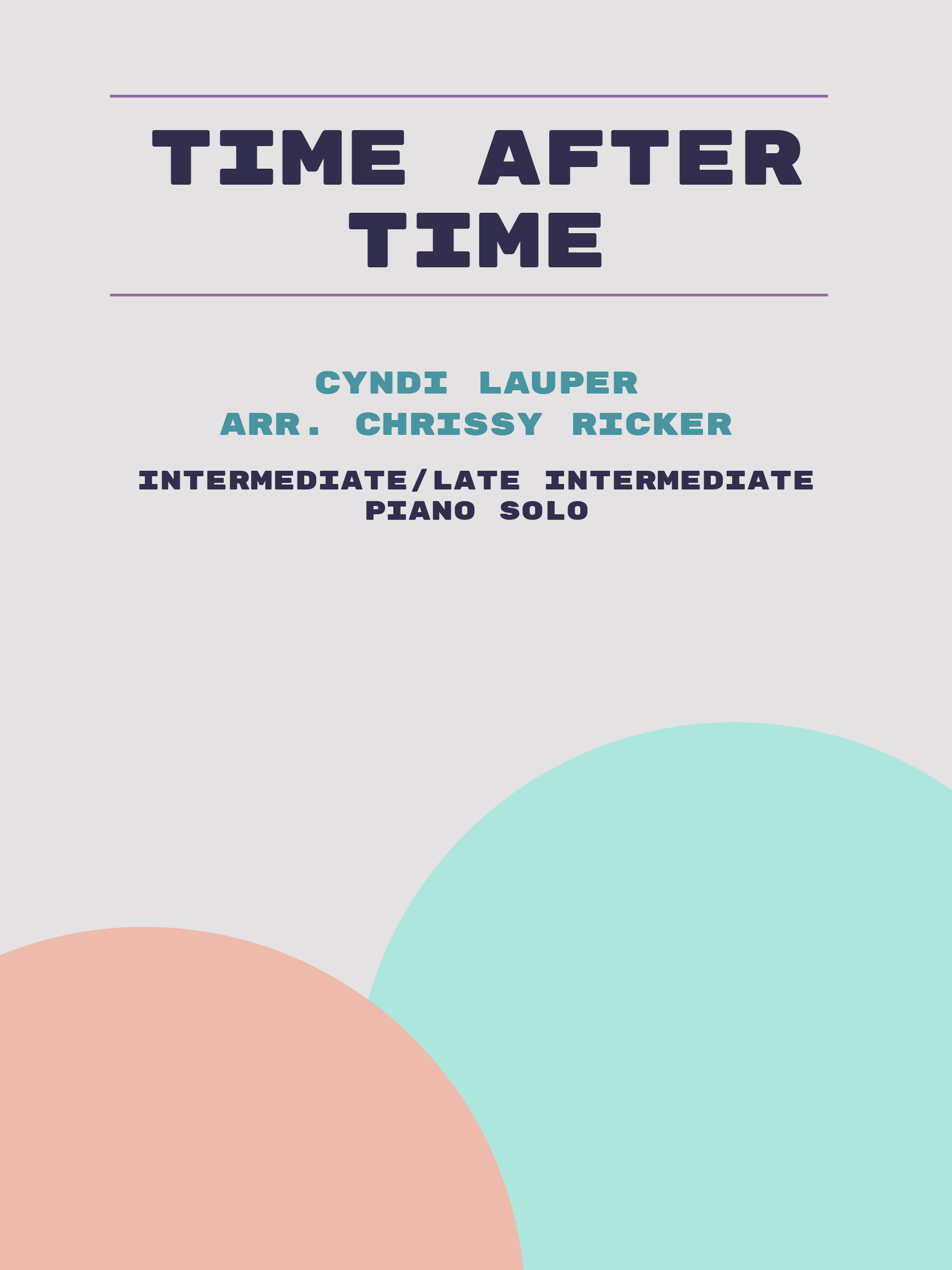Time After Time Sample Page