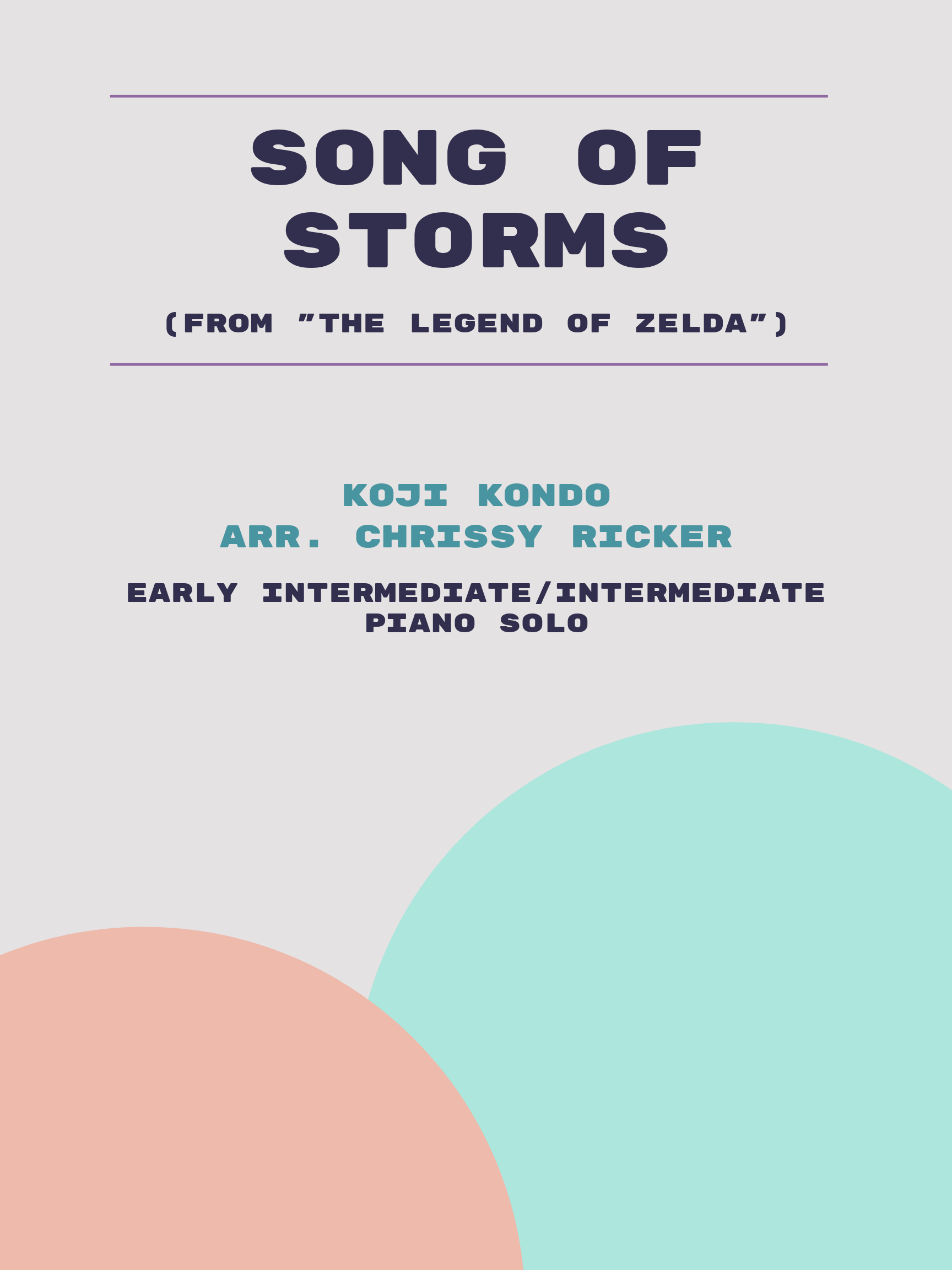 Song of Storms Sample Page